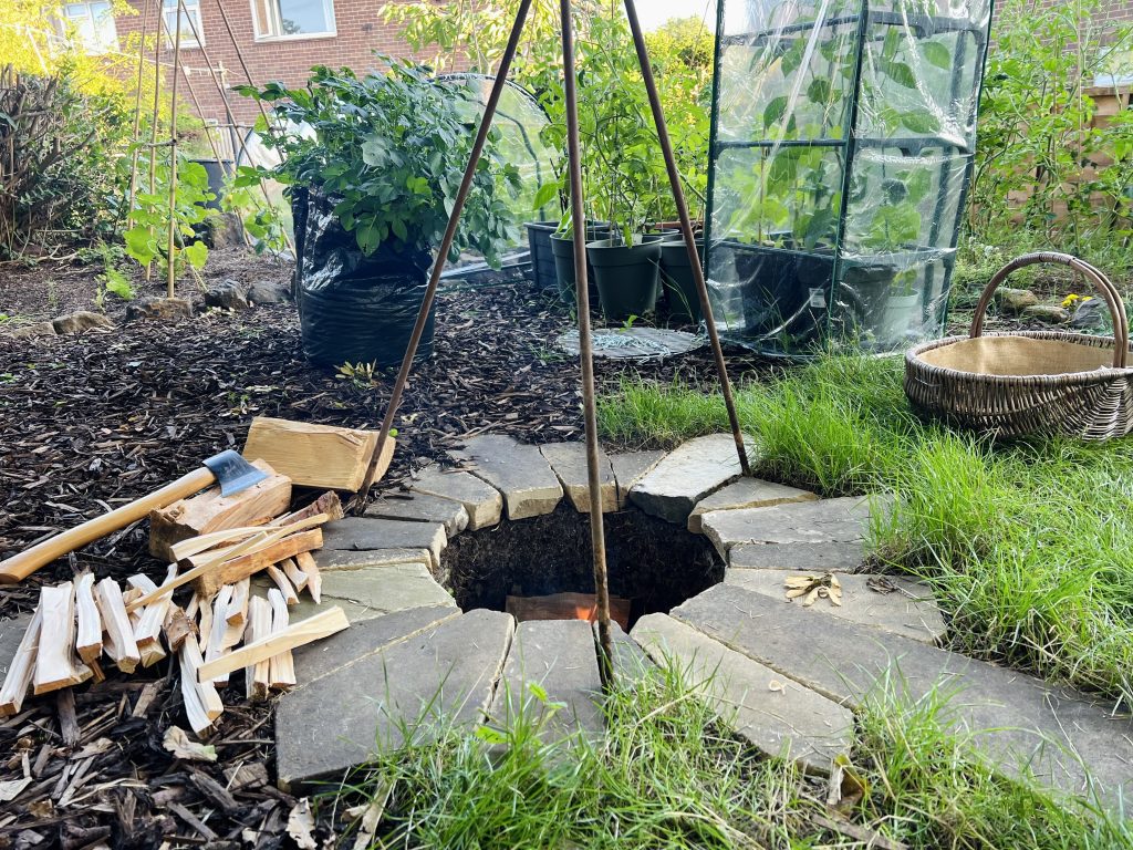 Bespoke Design Drystone feature Fire-pit in Moortown, Leeds by Strata Stoneworks