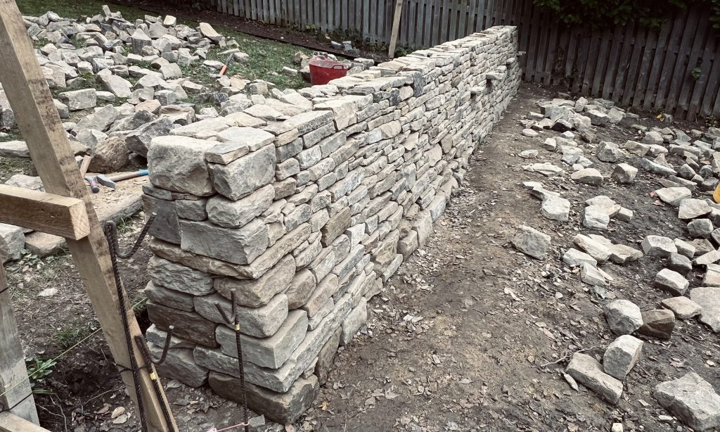 Drystone walling in Leeds by Strata Stoneworks showcasing crisp Arris