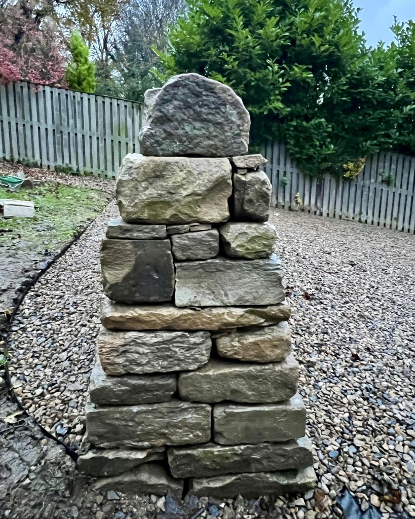 Drystone wall cheek-end in Baildon, Leeds, Yorkshire by Strata Stoneworks